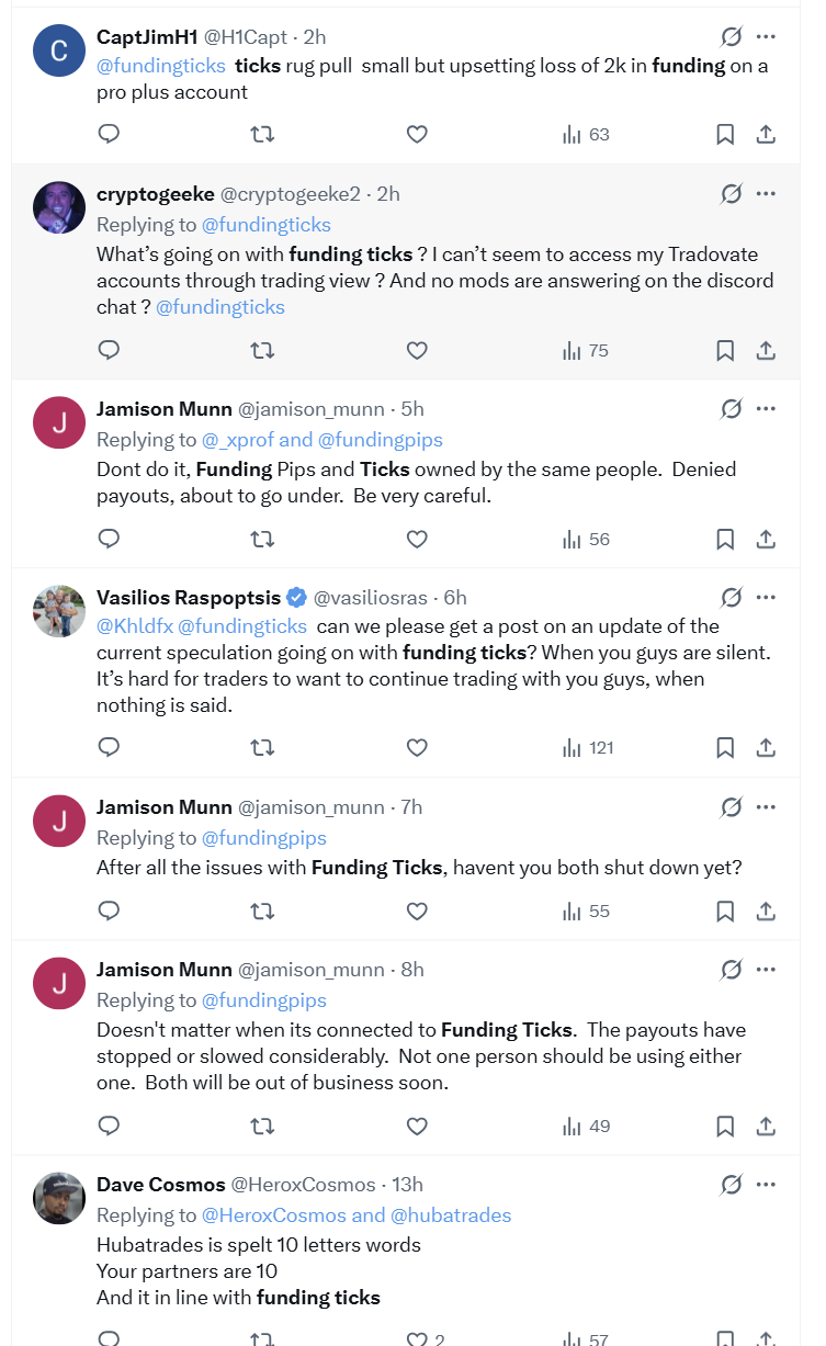 Tweet from trader dated January 16, 2026 - Both firms have no money left